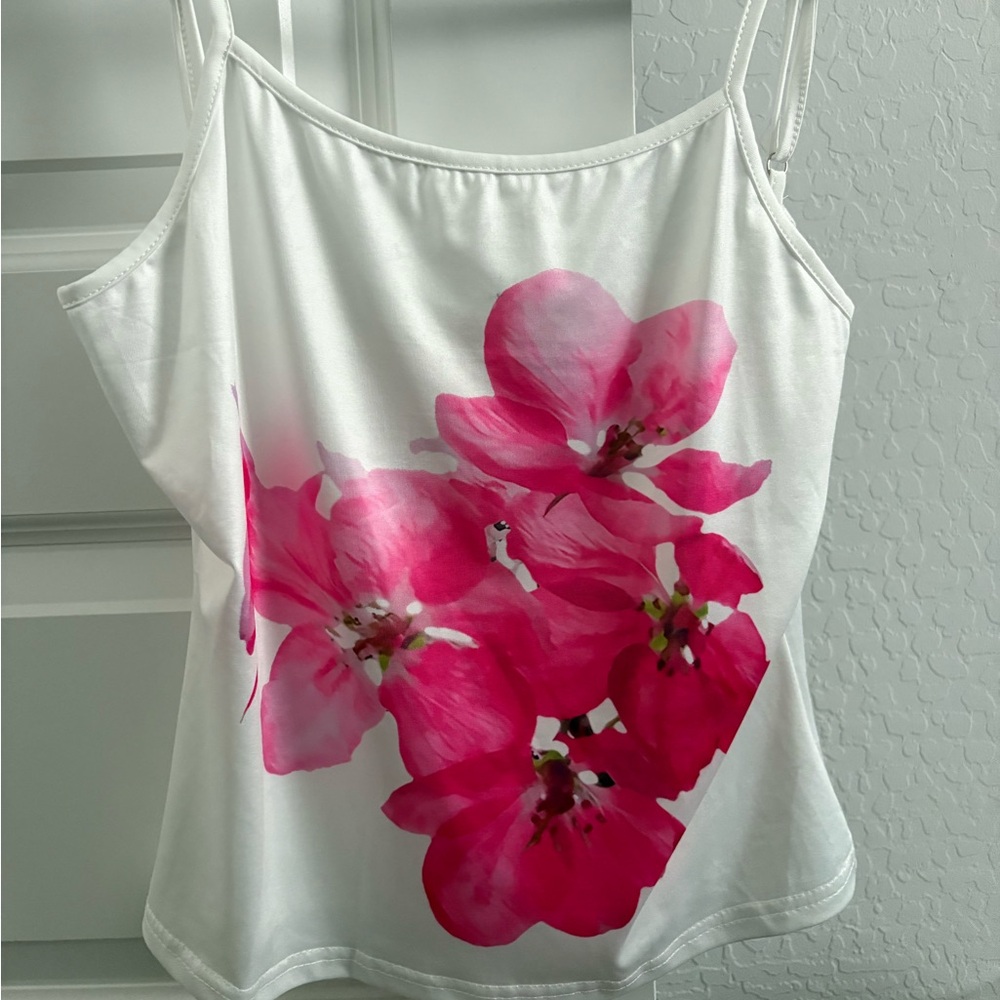 Y2K Floral Print Tank Top